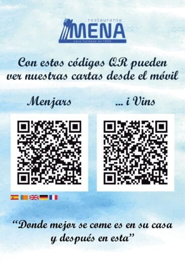 Carta QR de Restaurante Mena – Avantcem