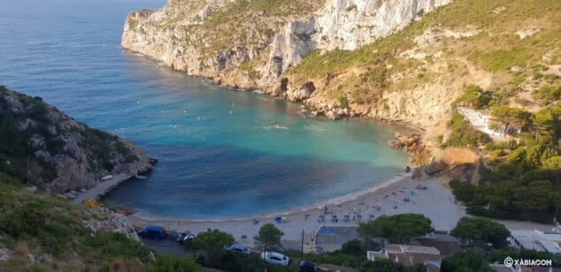 Imagen: Cala de la Granadella a las 8.30 h del domingo 19 de julio