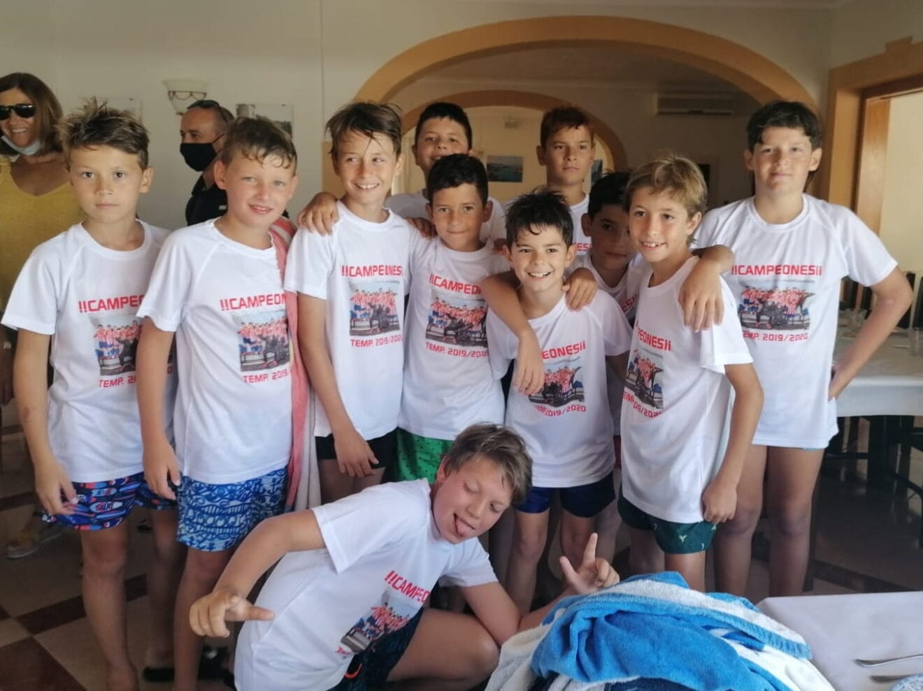 Jugadores del equipo Benjamín 'A' del CD Jávea