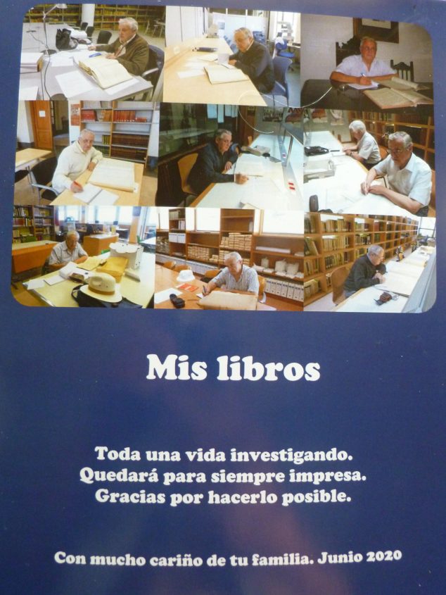 Imagen: Libro dedicado Juan Codina por la investigación realizada durante todos los años