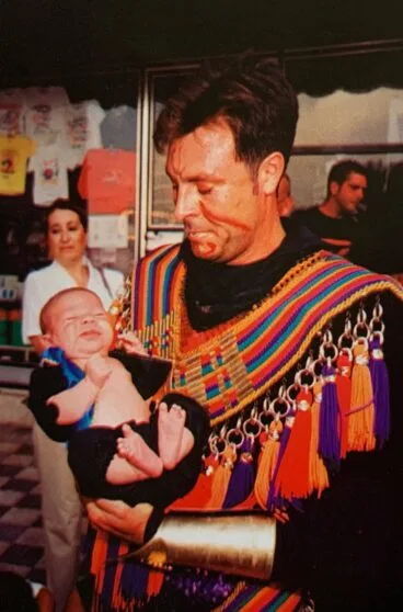 Vicente Montaner con su hijo