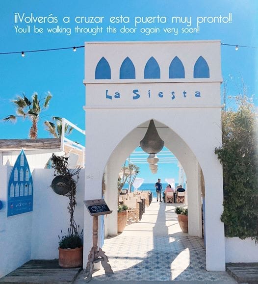 Imagen: Anuncio de la reapertura de La Siesta