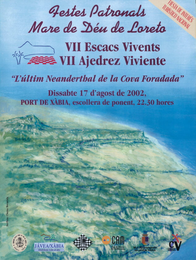 Imagen: Cartel de la VII edición (2002) cuando se declara Fiesta de Interes Turístico - Cartel de Chema Recuerda