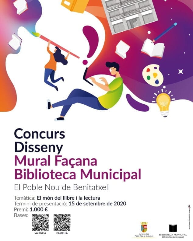 Imagen: Diseño de un mural para la Biblioteca de El Poble Nou de Benitatxell