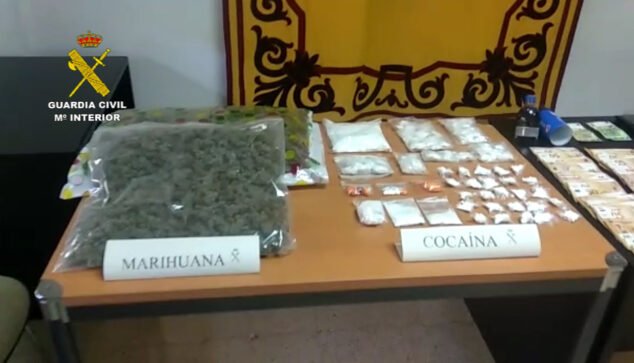 Imagen: Droga incautada por la Guardia Civil en Calp