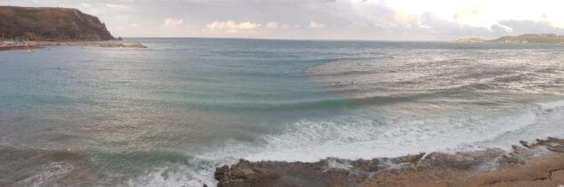 Imagen: Playa de la Grava tras la lluvia