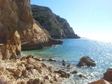 Vista de Cala Tangó en Xàbia