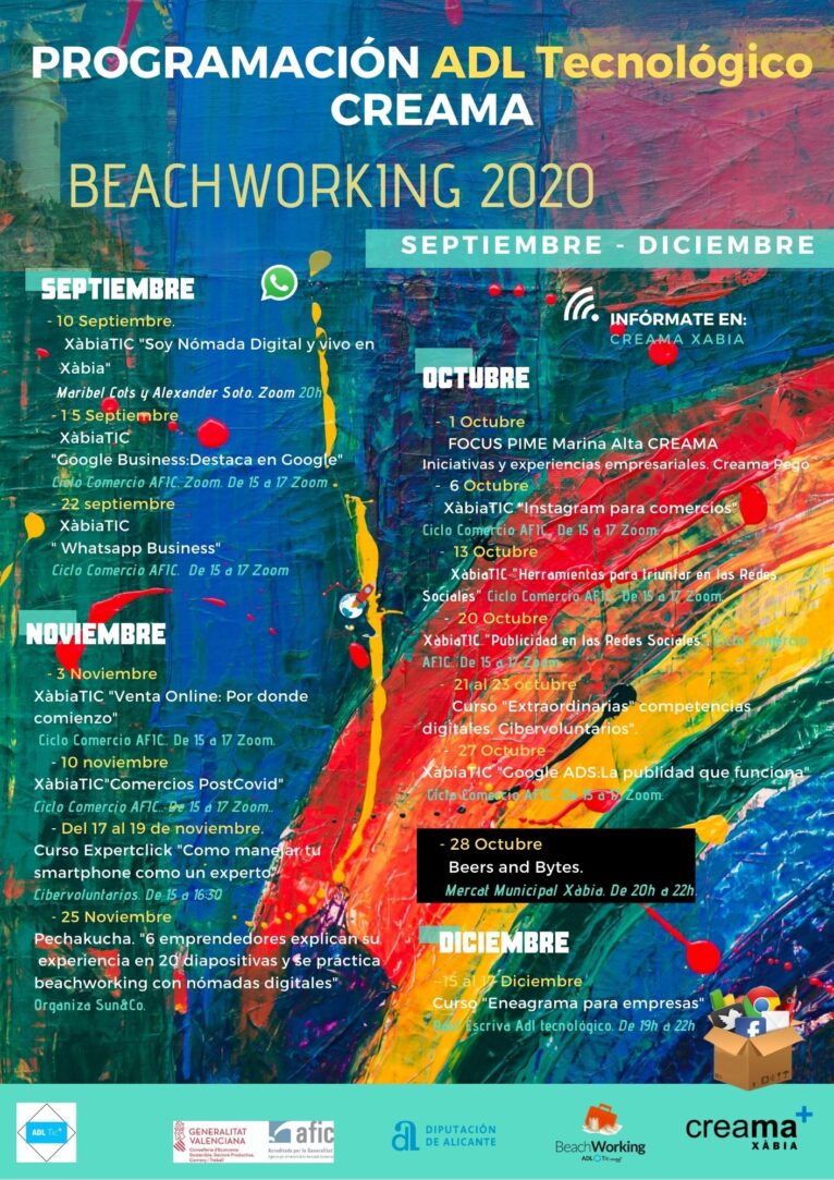 Programación Beachworking Xàbia 2020