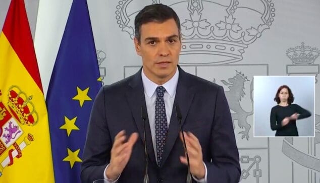 Imagen: Anuncio de Pedro Sánchez del nuevo estado de alarma