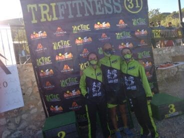 Atletas del Club Llebeig en el Trail de Vallada