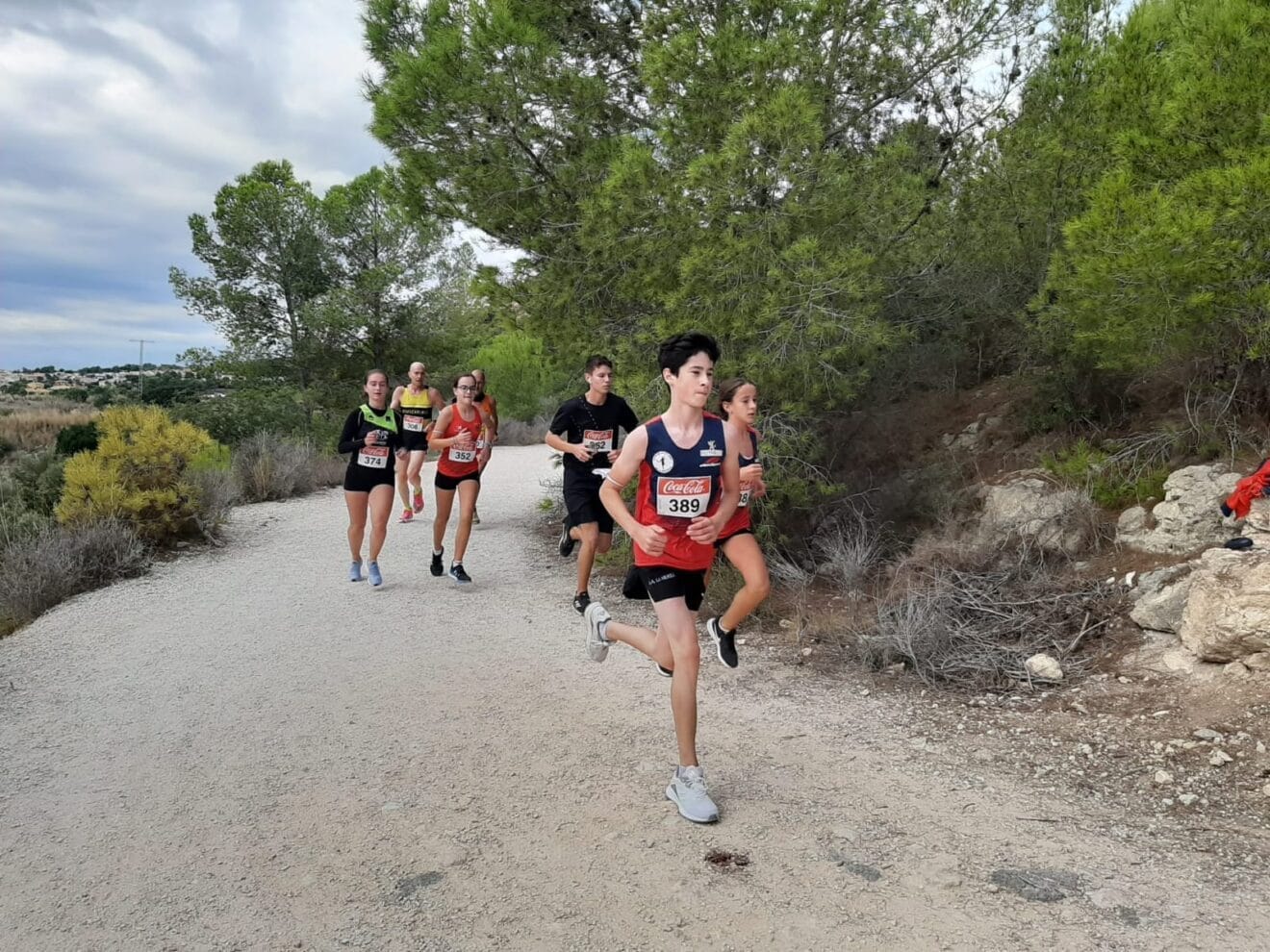 Atletas del Llebeig durante la carrera