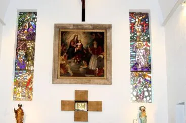 Lienzo de la Virgen de los Ángeles venerado en el Santuario de Jávea