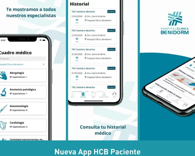Image: Nouvelle application mobile de l'hôpital Clínica Benidorm (HCB)
