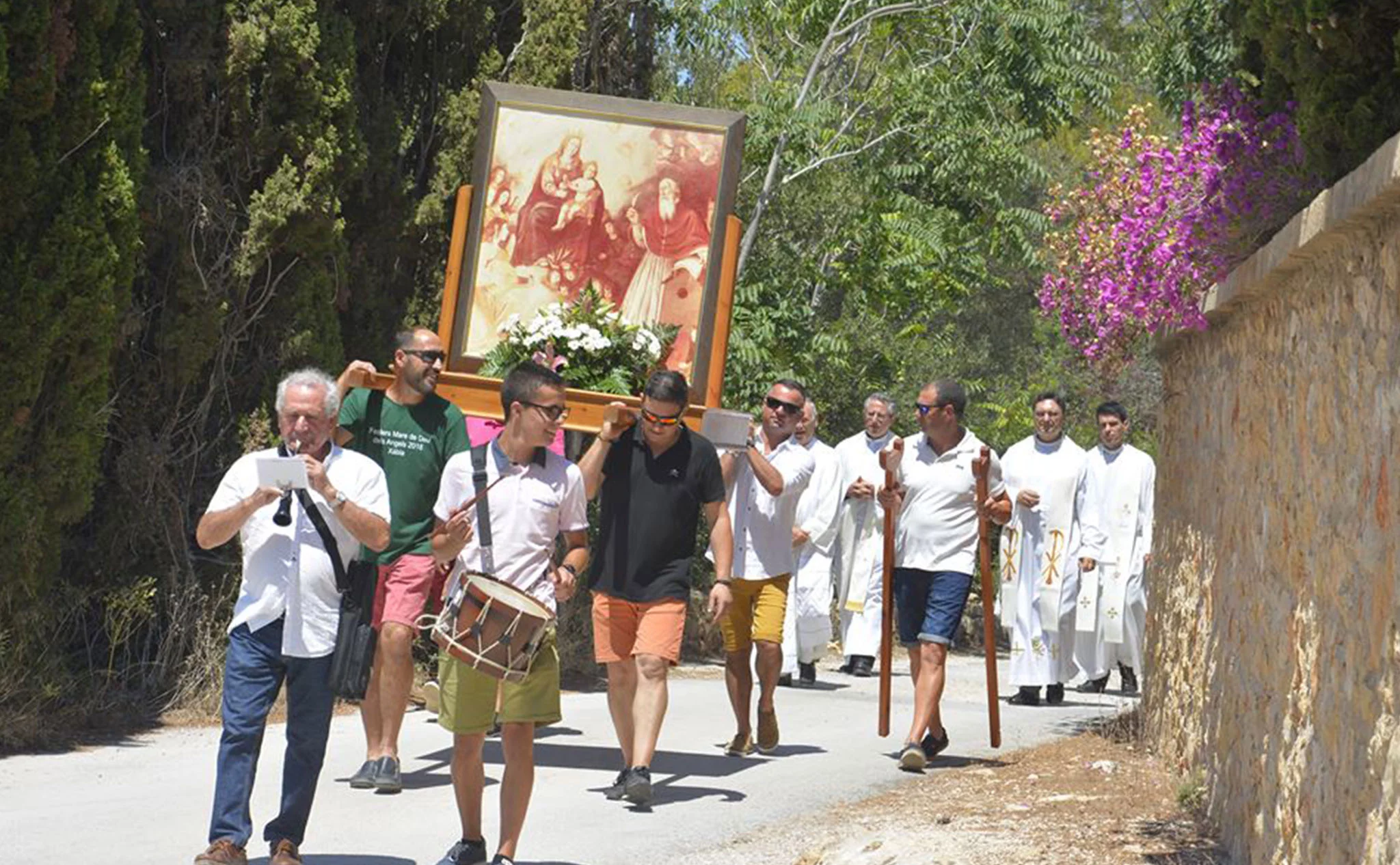 Recorrido de la procesión por La Plana de Jávea durante las fiestas