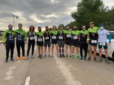 Atletas del CA Llebeig en la prueba Tres Tossals