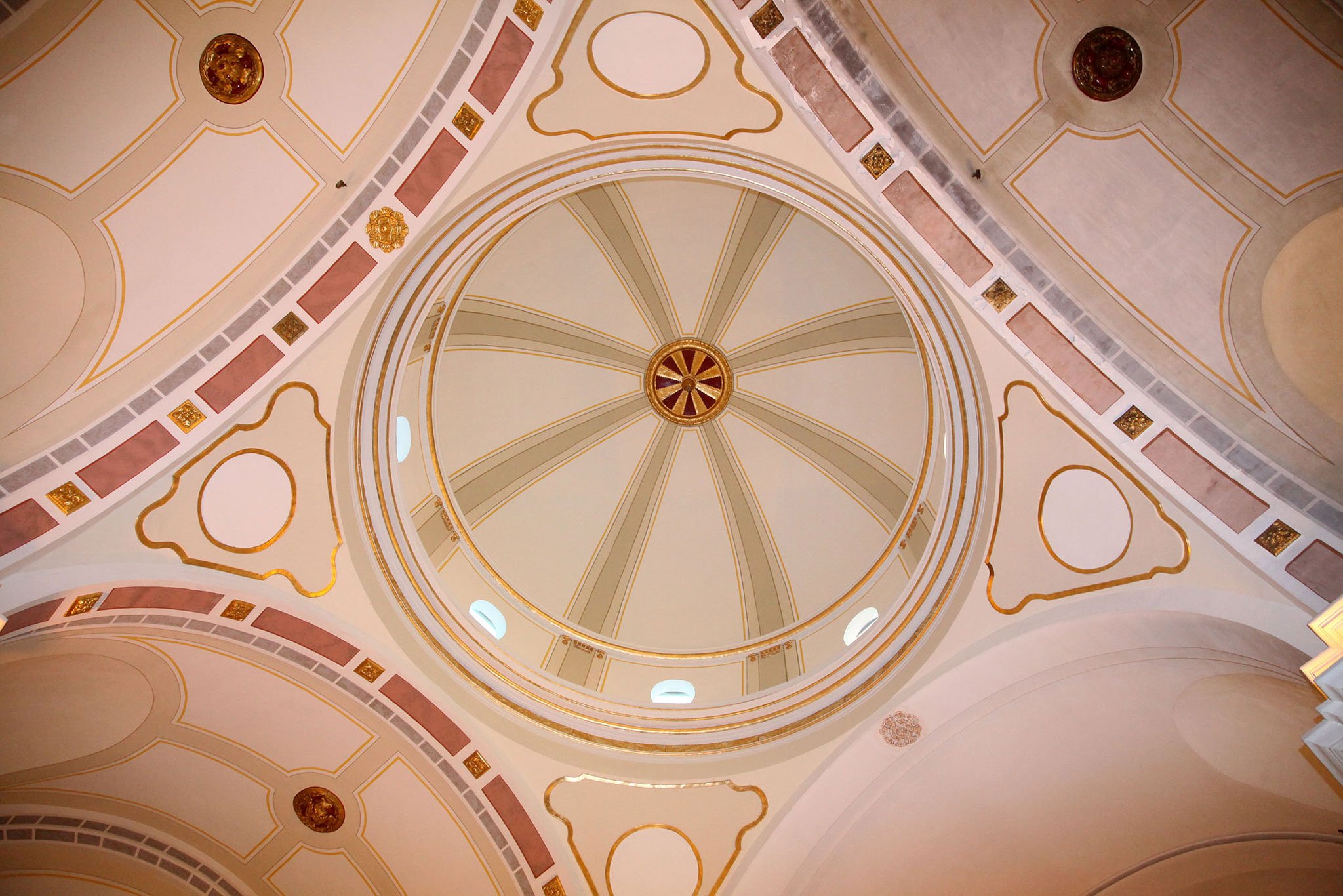 Vista desde dentro de la cúpula de la Ermita del Calvari de Xàbia