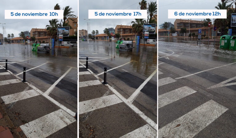 Foto dello stato di allagamento ad Arenal a causa delle ultime piogge