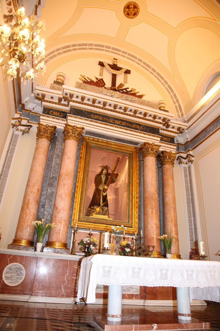 Imagen del Cristo Nazareno en el interior de la Ermita del Cristo del Calvario de Jávea