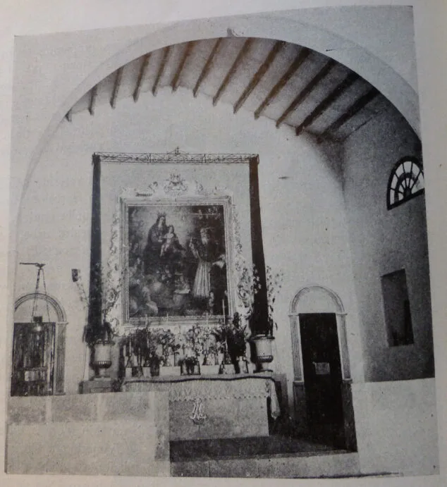 Imagen: La ermita de la Virgen de los Ángeles. Año 1950.