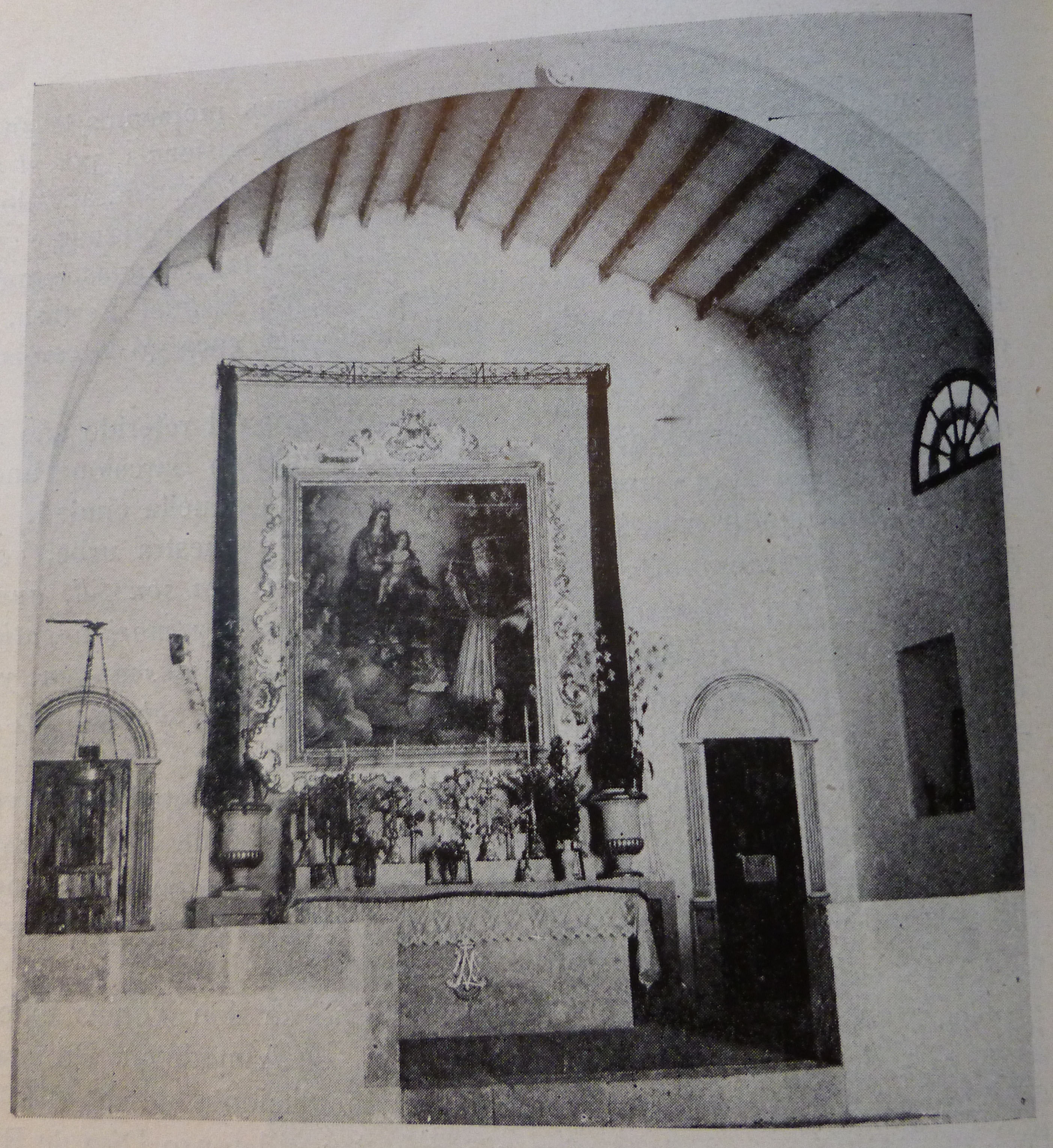 La ermita de la Virgen de los Ángeles. Año 1950.