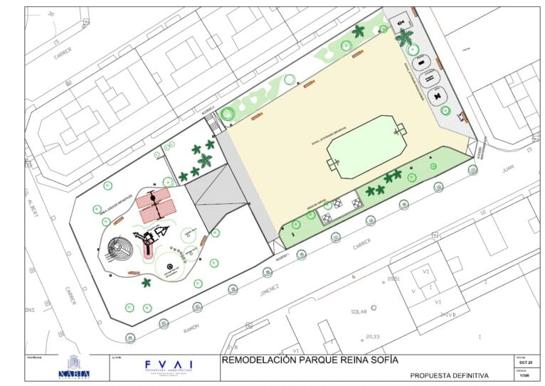 Plano de remodelación del Parque Reina Sofía