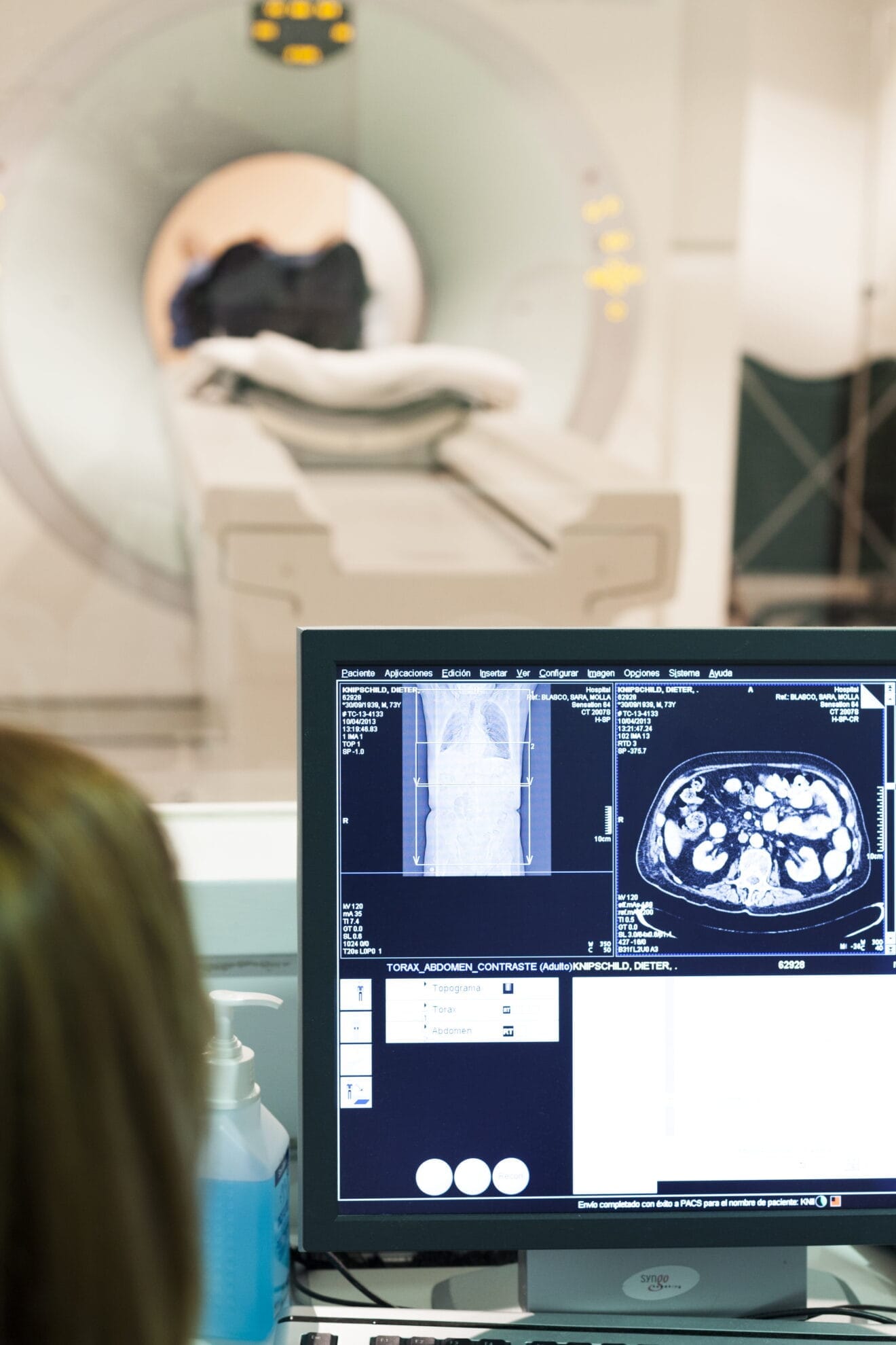 Prueba radiológica en el Hospital de Dénia