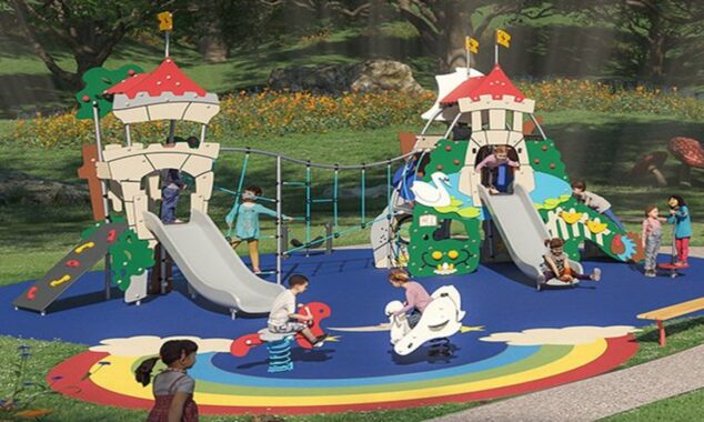 Imagen: Recreación de los juegos infantiles del Parque del Freginal