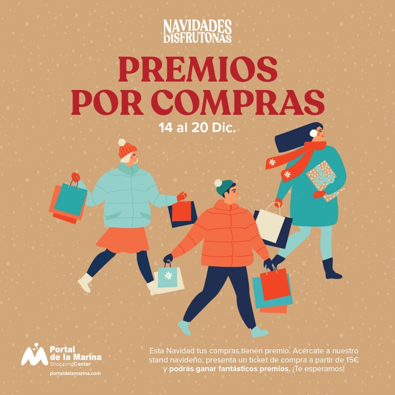 Premios por compras en las Navidades Disfrutonas de Portal de la Marina