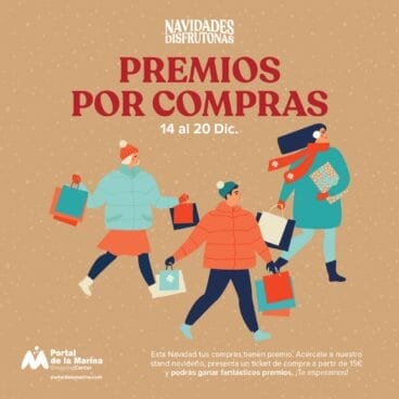Premios por compras en las Navidades Disfrutonas de Portal de la Marina
