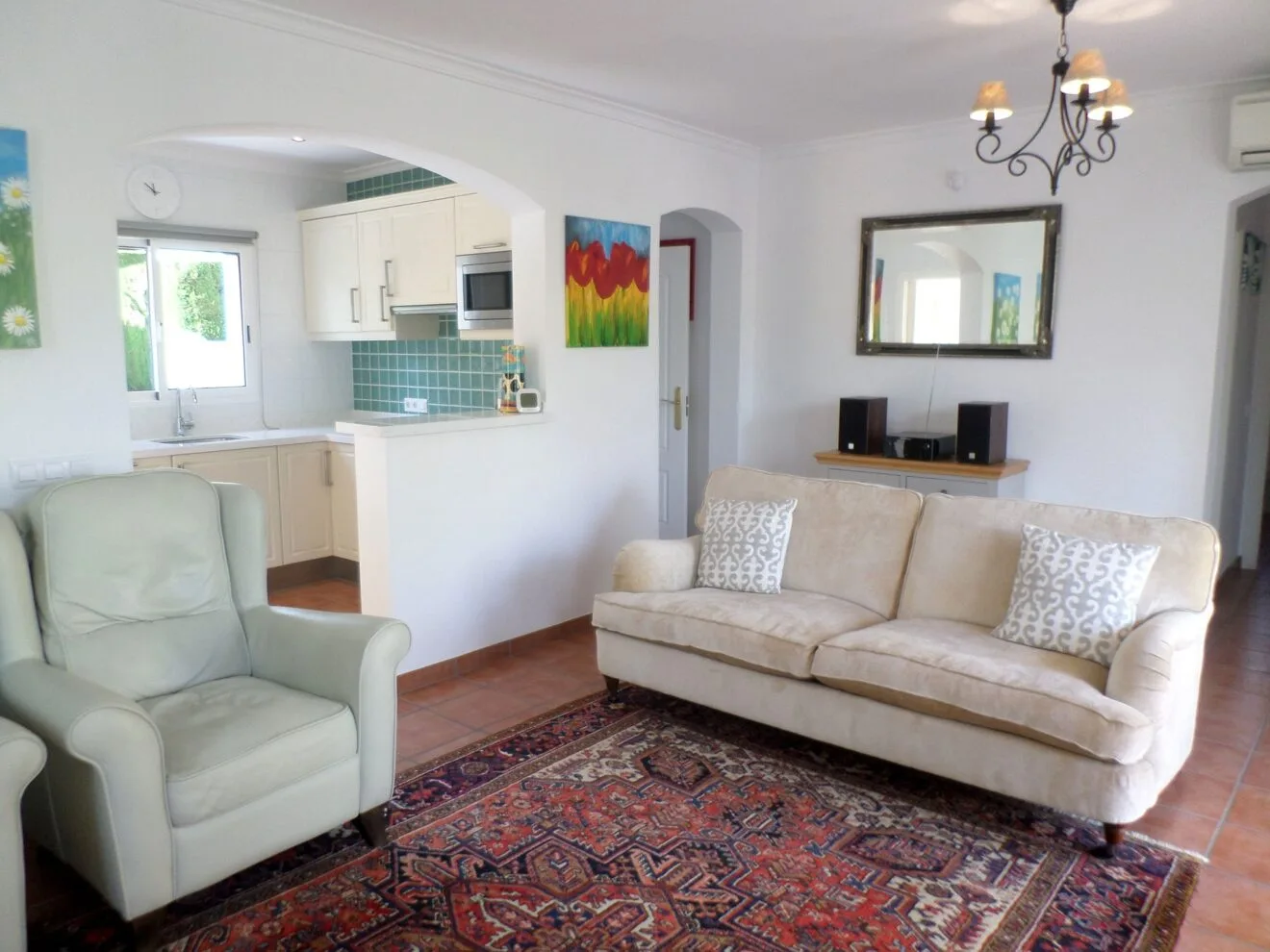 Salón en un bungalow en venta en La Sella - Promociones Denia S.L.