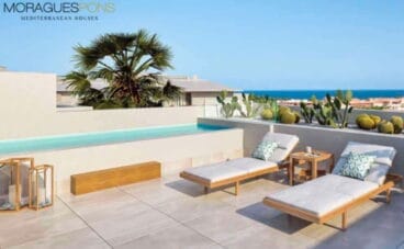 Vista desde una terraza de una vivienda del Residencial Unic, obra nueva en Jávea – MORAGUESPONS Mediterranean Houses