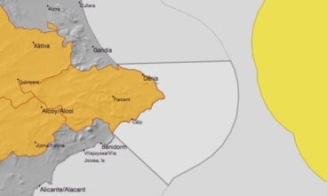 Alerta naranja por nieve en la Marina Alta