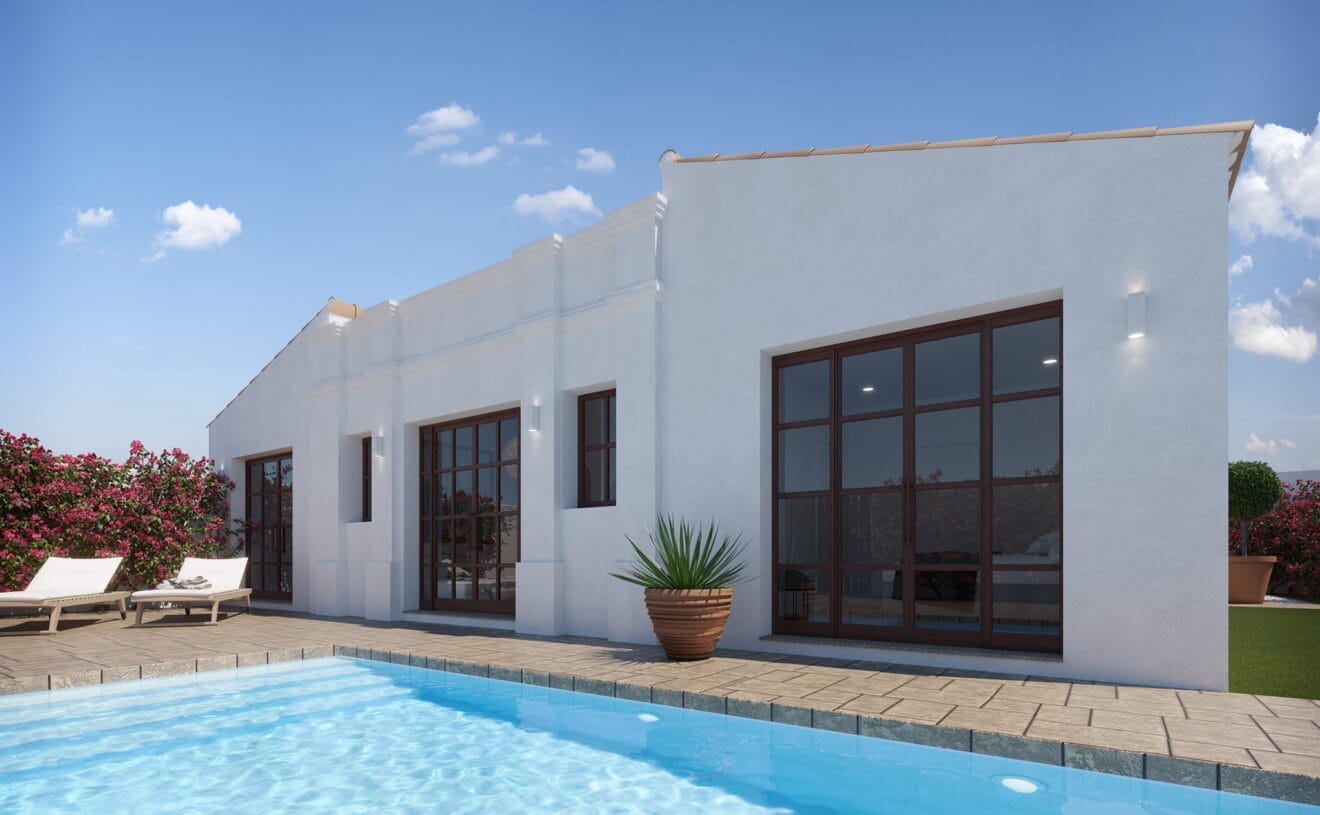 Piscina de un chalet en venta en Dénia, en Les Marines - Lucas Graf Projects