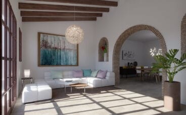Salón de un chalet en venta en Dénia, en Les Marines – Lucas Graf Projects