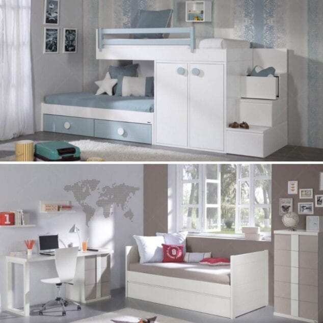 Imagen: Transformación de una habitación infantil a juvenil - Muebles Martínez