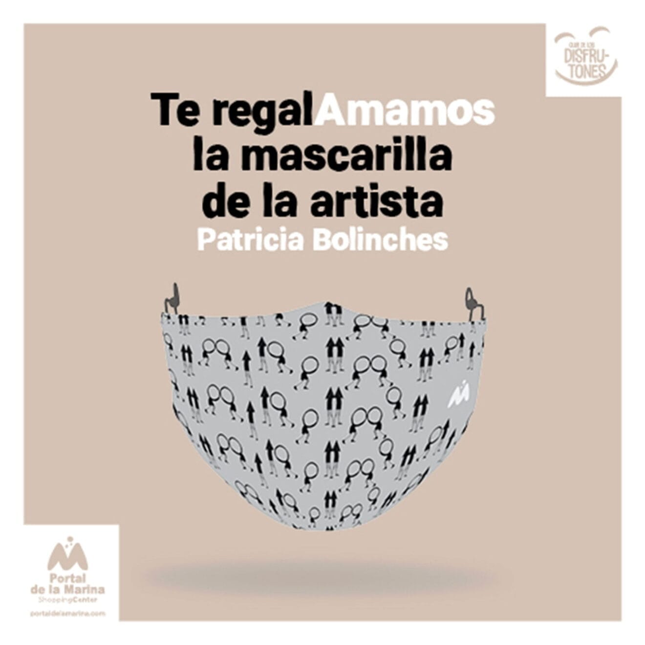 Mascarilla de la artista Patricia Bolinches - Portal de la Marina