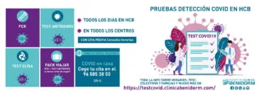 Pruebas de detección de COVID 19 en todos los centros de Hospital Clínica Benidorm (HCB)