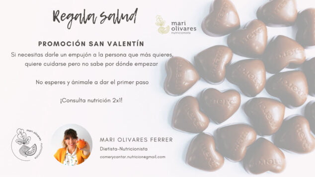 Imagen: Oferta de San Valentín de Dietista-Nutricionista Mari Olivares