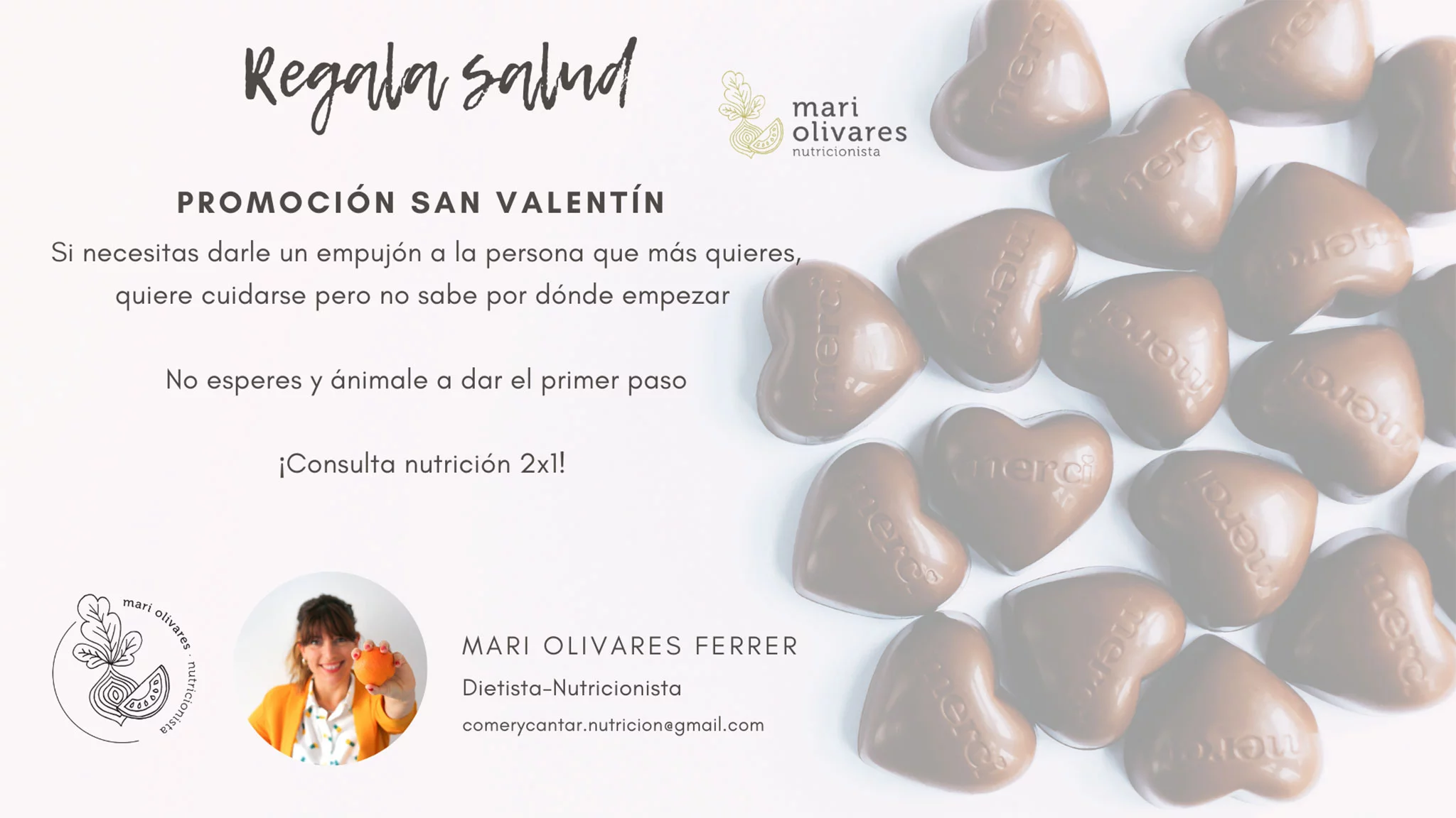 Oferta de San Valentín de Dietista-Nutricionista Mari Olivares