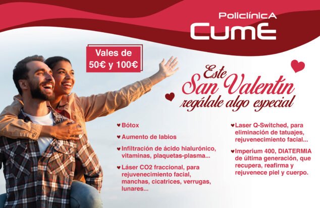 Imagen: Vales regalo de San Valentín de Policlínica CUME