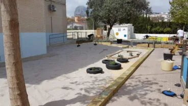 Nuevo arenero del patio de infantil del Trenc d’Alba