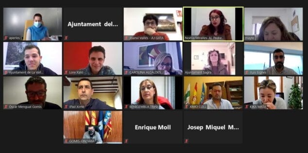 Imagen: Reunión de las concejalías de Fiestas de la Marina Alta