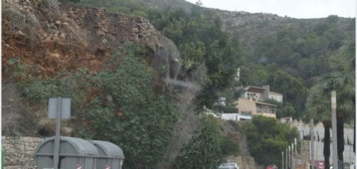 Imagen: Talud del Puerto de Xàbia a reparar