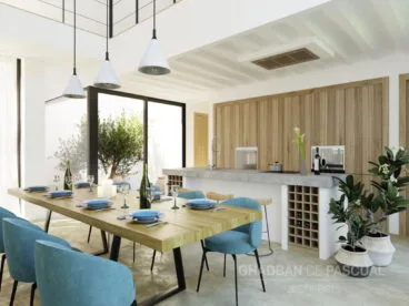 Cocina del proyecto de una villa ibicenca en Jávea – Atina Inmobiliaria