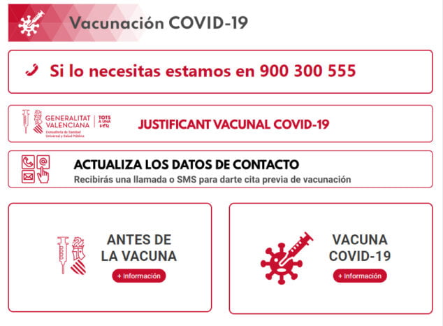 Imagen: Información sobre vacunación COVID-19