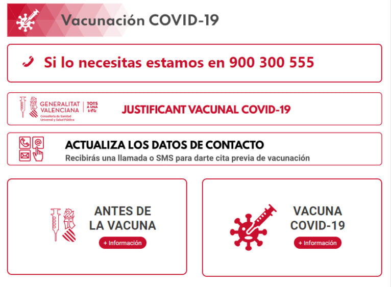 Información sobre vacunación COVID-19