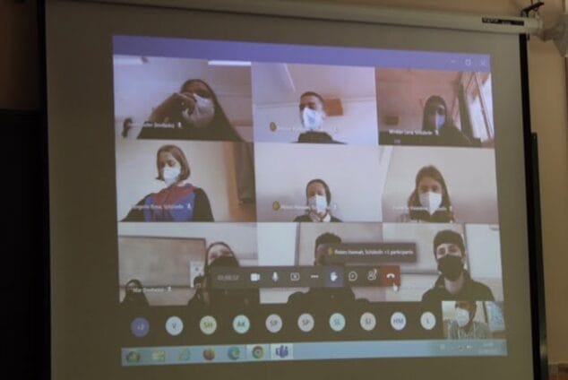 Imagen: Jornada por videoconferencia de los alumnos
