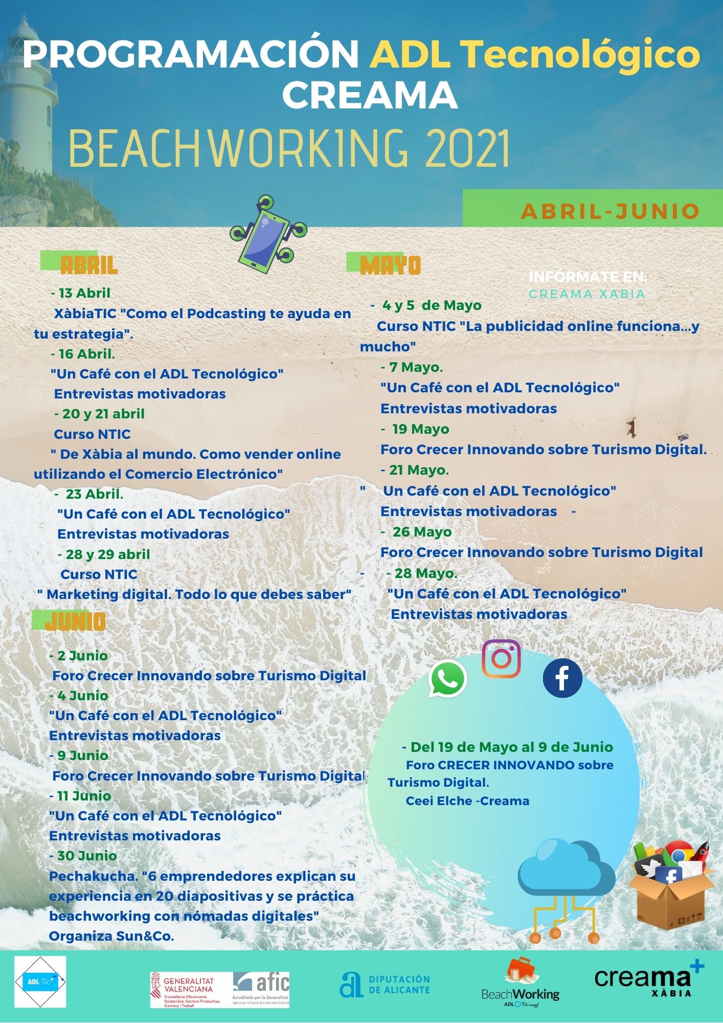 Programación Beachworking 2º trimestre 2021