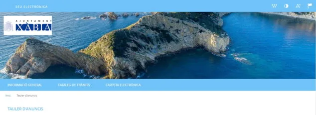 Imagen: Sede Electrónica del Ayuntamiento de Xàbia