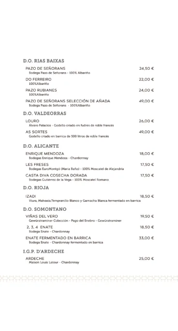 Vinos blancos – La Perla de Jávea